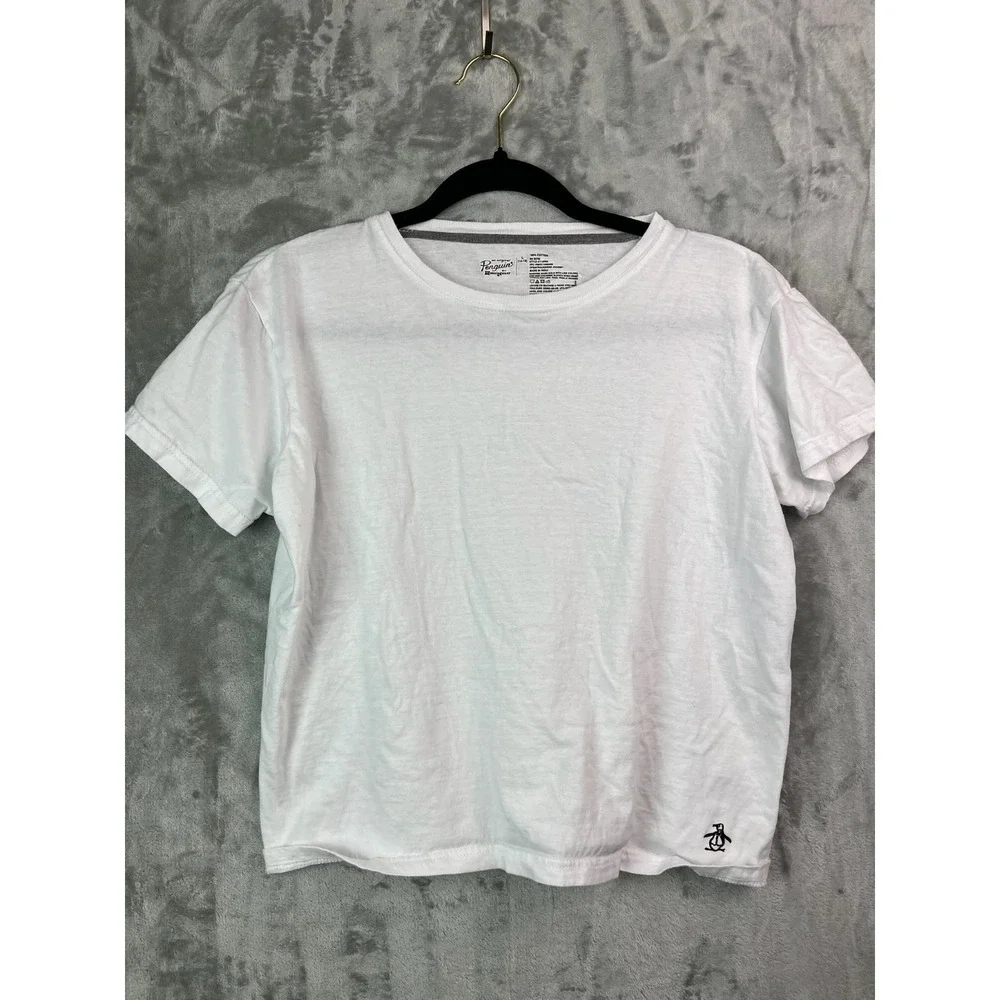 Penguin Boys White Undershirt T-Shirt Large 14‎ 16 Short Sleeve *Note